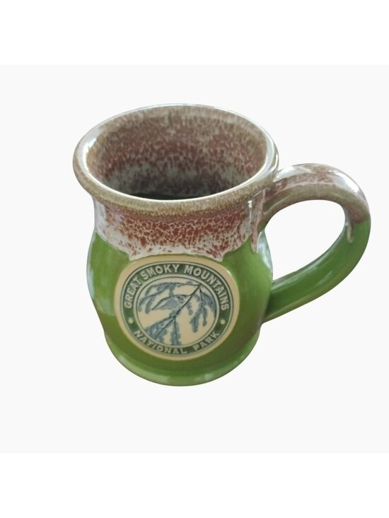 Deneen Pottery Other - Deneen Pottery Mug Great Smoky Mountains National Park Green Tan 2020 Coffee Cup